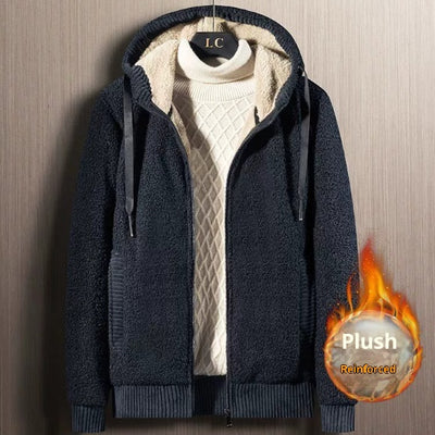 Cardigan Sudadera con Cierre y Capucha para Hombre - Invierno - Image 4