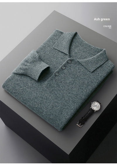 Suéter de Cachemira para Hombre con Cuello Solapa - Image 16