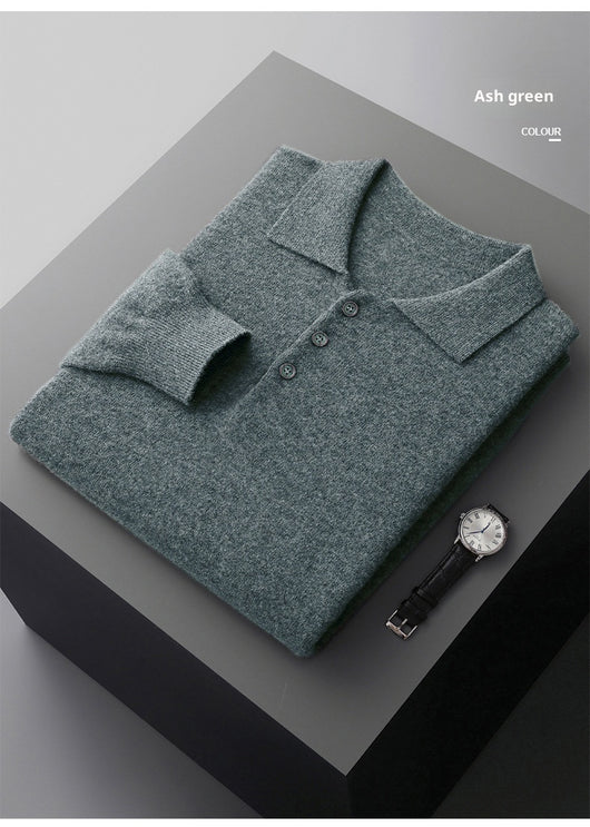 Suéter de Cachemira para Hombre con Cuello Solapa - Image 16