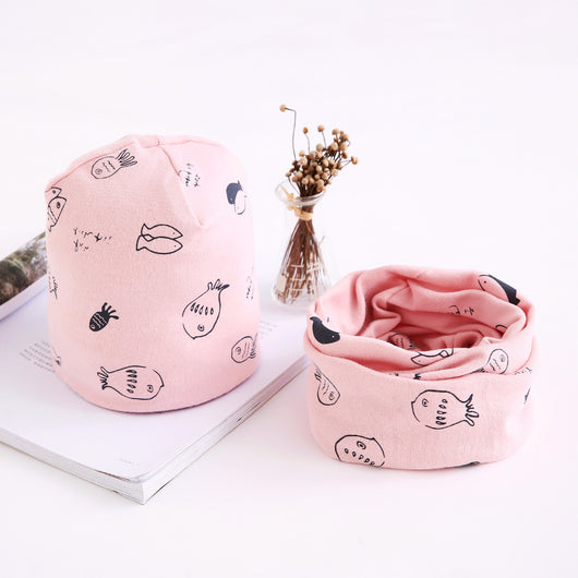 Conjunto de Bufanda y Gorro de Algodón para Bebé - Accesorios de Otoño e Invierno - Image 6