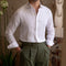 Camisa Casual de Algodón y Lino para Hombre