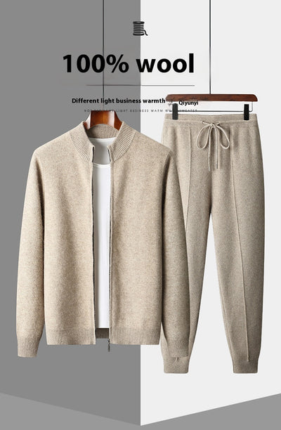 Cardigan de Lana para Hombre con Cuello Alto y Cierre de Cremallera - Image 15