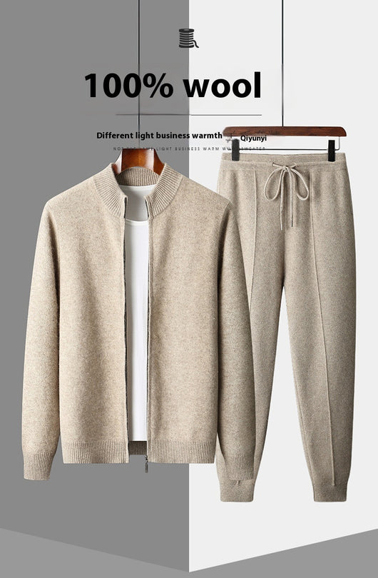Cardigan de Lana para Hombre con Cuello Alto y Cierre de Cremallera - Image 15