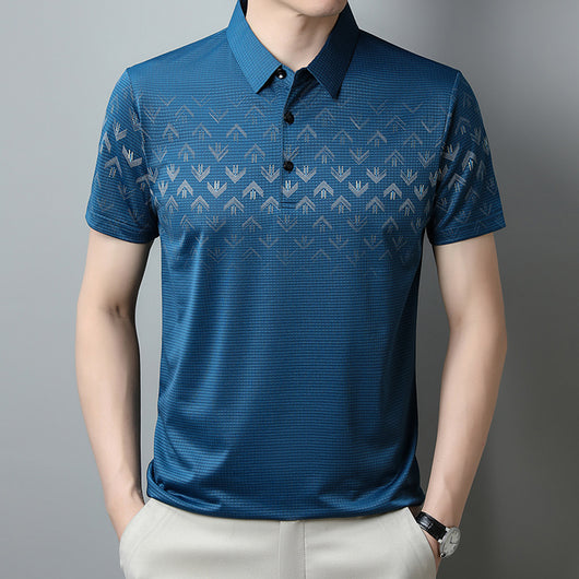 Polo Ejecutivo Ice Silk Manga Corta para Hombre - Secado Rápido y Estilo Business Casual - Image 2