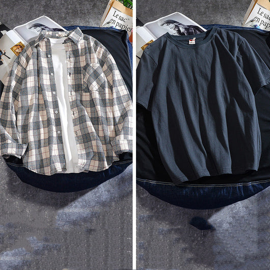 Camisa Cuadriculada Hombre Manga Larga Primavera Otoño - Image 8