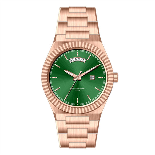 Reloj Ejecutivo de Acero Inoxidable con Correa de Cuero - Resistente al Agua - Image 11