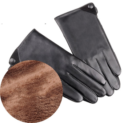 Guantes de Cuero para Hombre Invierno con Pantalla Táctil Piel de Oveja - Image 11