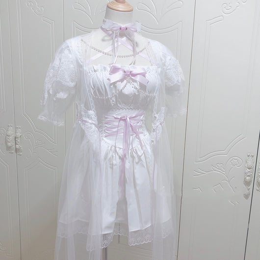 Vestido Retro Cuadrado con Mangas Abullonadas y Cintura Ajustable - Image 10