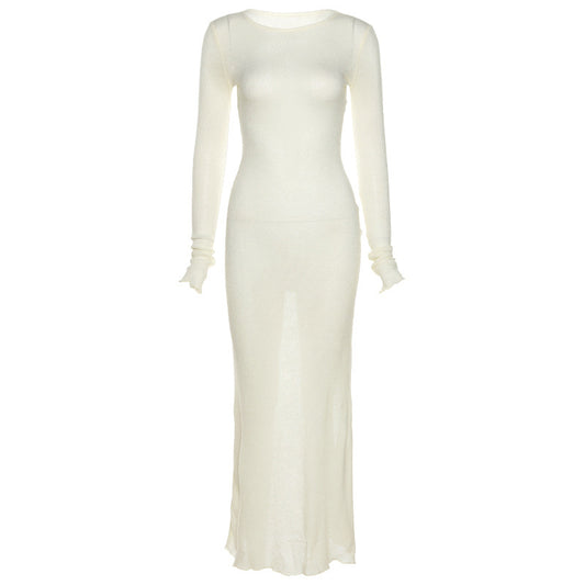 Vestido Elegante Ajustado de Manga Larga para Mujer - Image 2