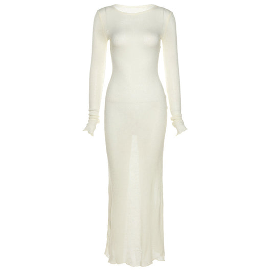 Vestido Elegante Ajustado de Manga Larga para Mujer - Image 2