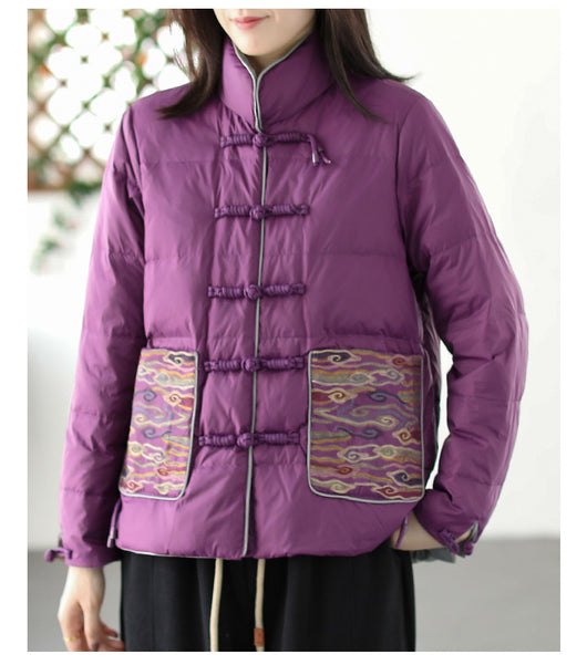 Chaqueta Acolchada Corta para Mujer con Bordado - Image 16