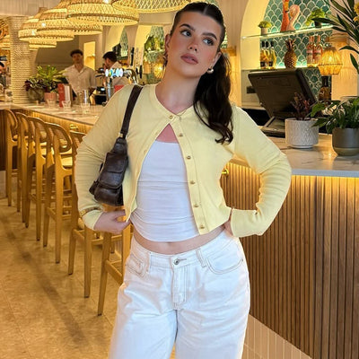 Blusa Ajustada de Manga Larga en Color Sólido para Mujer - Image 9