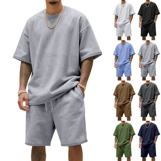 Traje Deportivo Hombre Manga Corta Ajuste Relajado para Verano