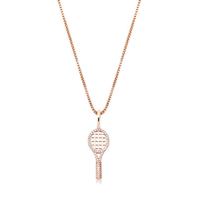 Collar Deportivo de Raqueta de Tenis con Circonitas - Estilo Hip-hop Femenino - Image 7