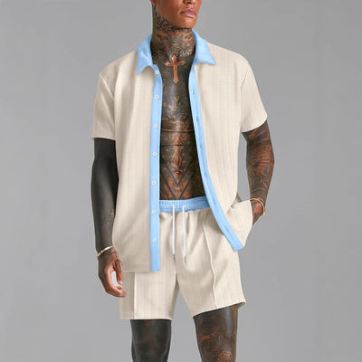 Camisa Casual de Manga Corta con Estampado Digital para Hombre - Image 3