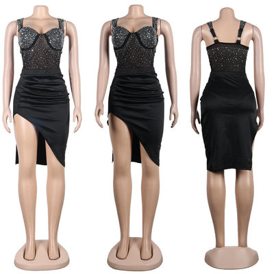 Conjunto de Dos Piezas con Strass, Espalda Descubierta en Dos Colores - Image 29