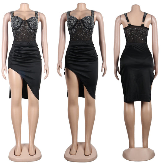Conjunto de Dos Piezas con Strass, Espalda Descubierta en Dos Colores - Image 29