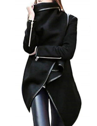 Abrigo de Lana Irregular Estilo Europeo - Gabardina Slim Elegante - Image 5