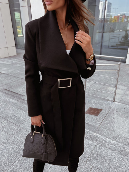 Chaqueta de Lana para Mujer con Cuello en V y Botones - Image 14