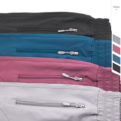 Pantalones Deportivos Cintura Alta con Bolsillos Laterales para Mujer - Ajuste Fitness Melocotón - Image 3