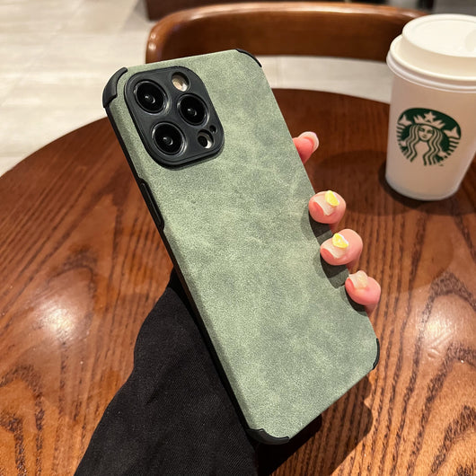 Funda de Teléfono de Pelaje Suave en Colores Lisos - Image 19