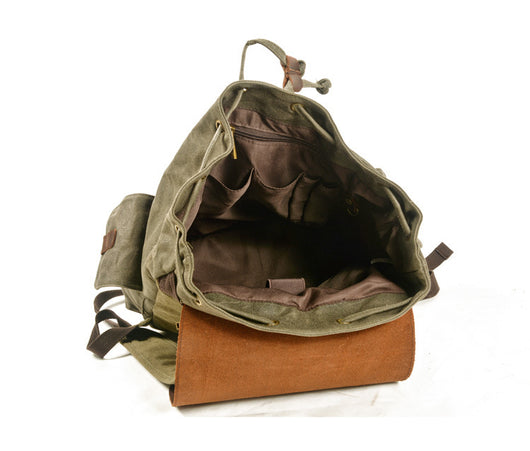 Mochila Casual para Hombre de Lona Encerada - Estilo Moderno con Compartimento para Laptop - Image 19