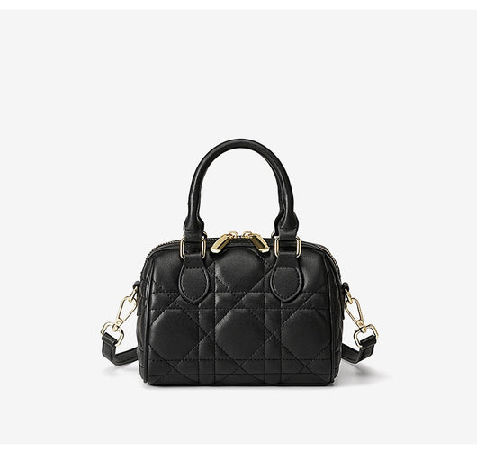 Bolso Mensajero Boston de Cuero Genuino con Diseño Rombo - Image 30
