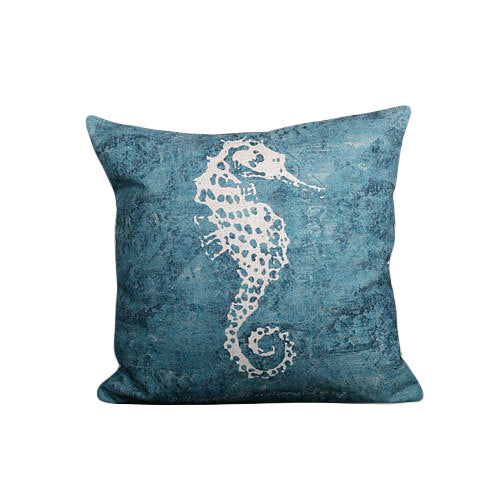 Funda de Almohada Estilo Mediterráneo con Concha Marina, Estrella de Mar y Coral - Image 5