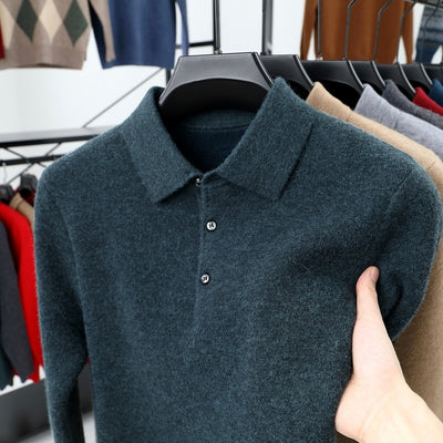 Polo Cuello Vuelto de Punto Manga Larga para Hombre - Image 23