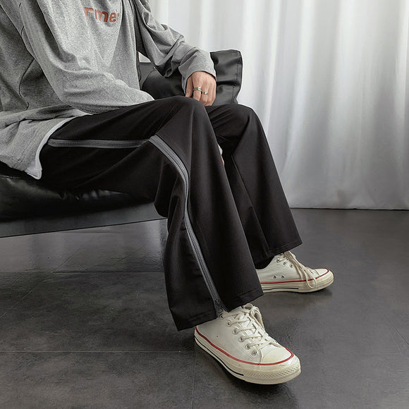 Calça Reta Ampla Cropped Masculina