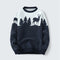 Suéter Pullover Hombre Cuello Redondo Jacquard