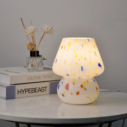 Lámpara de Mesa Hongo de Vidrio Artesanal