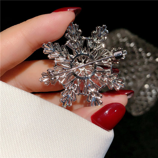 Broche Copo de Nieve Multicapa de Circonia para Mujer - Image 3