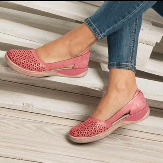 Sandalias Planas Cómodas con Diseño Calado para Mujer Tallas Grandes - Image 4