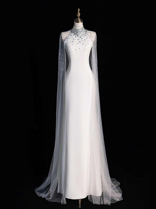 Vestido de Novia Blanco Satén Sirena - Elegancia Clásica para tu Día Especial - Image 2