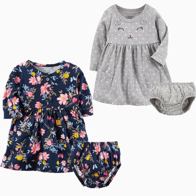 Vestido Largo Casual con Mangas y Shorts Integrados