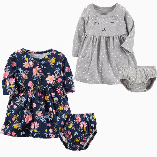 Vestido Largo Casual con Mangas y Shorts Integrados