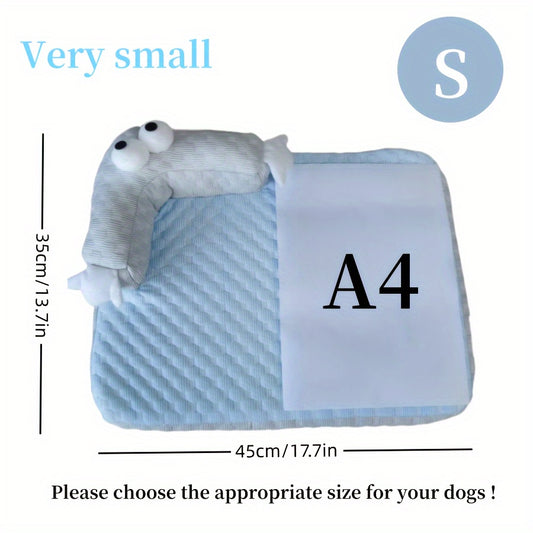 Cama Refrescante para Mascotas con Diseño Monstruo Adorable - Cojín Transpirable Antideslizante - Image 2