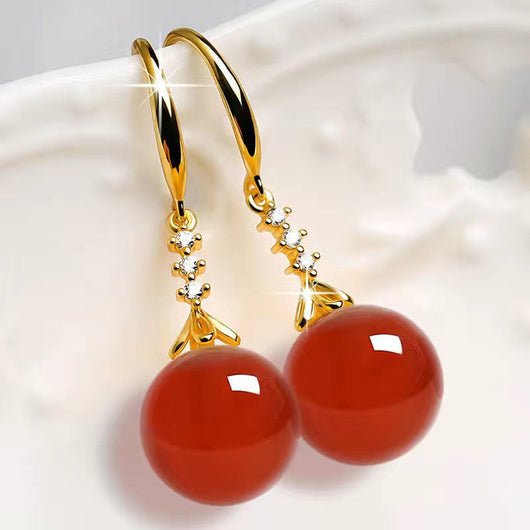 Aretes de Plata Elegantes con Ágata Verde Calcedonia para Mujer - Image 15