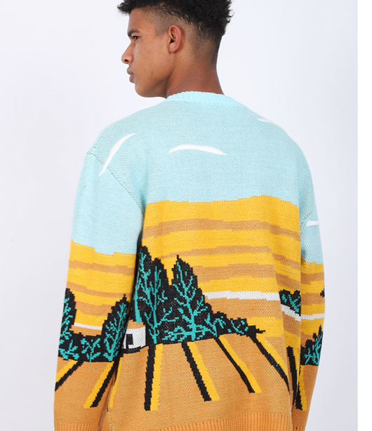 Playera de Cuello Redondo con Combinación de Colores Europeo-Americana - Image 16