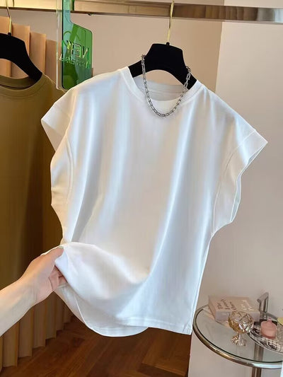 Blusa Suelta sin Mangas de Color Sólido - Comodidad y Estilo - Image 8