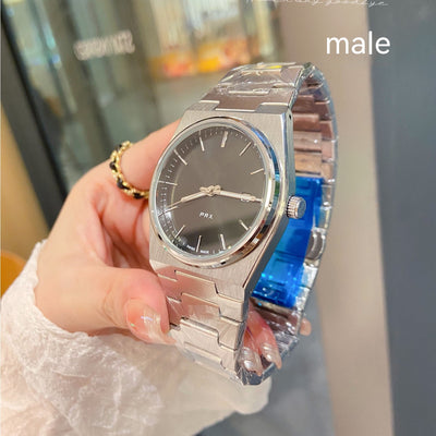 Reloj de Pareja Cuarzo Azul Hielo con Calendario - Image 9
