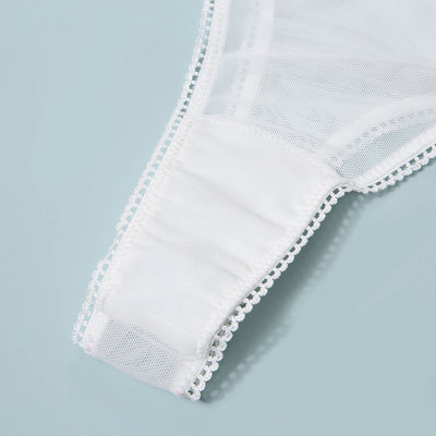 Conjunto de Lencería Encaje Transparente de Tres Piezas - Image 15