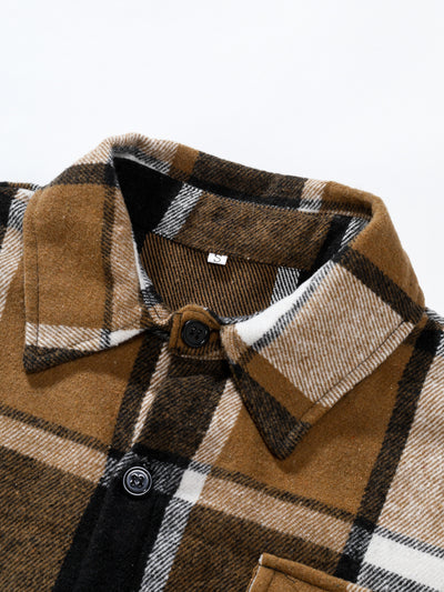 Camisa Franela a Cuadros Slim Fit Manga Larga para Hombre Otoño-Invierno - Image 14
