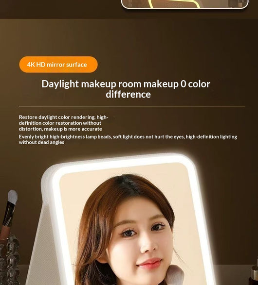 Espejo de Maquillaje LED Portátil Plegable con Luz Integrada - Image 15