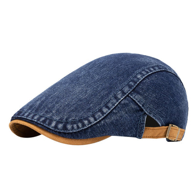 Boina Denim Desteñida para Hombre con Contraste de Colores - Image 2
