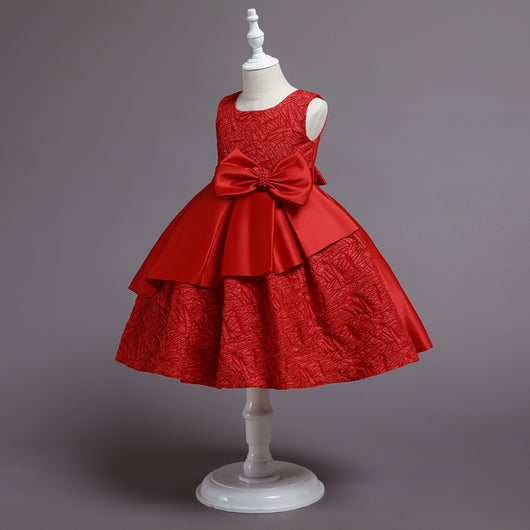 Vestido Princesa Niña Colores Lisos - Ideal para Cumpleaños y Eventos - Image 9