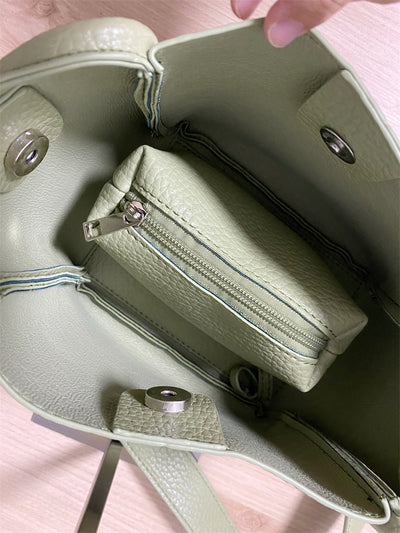 Bolso Bucket de Cuero Suave con Textura Lichee Premium - Image 20