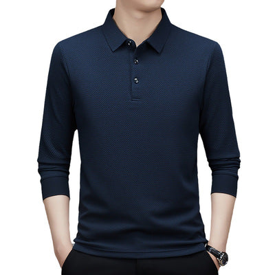 Camiseta Manga Larga Cuadros Panal Otoñal para Hombre - Image 2