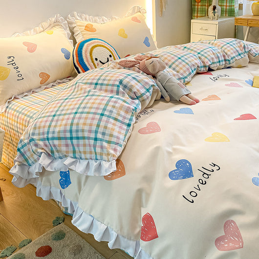 Juego de Cama Infantil Princesa 4 Piezas - Funda Nórdica y Sábanas Corazones - Image 29